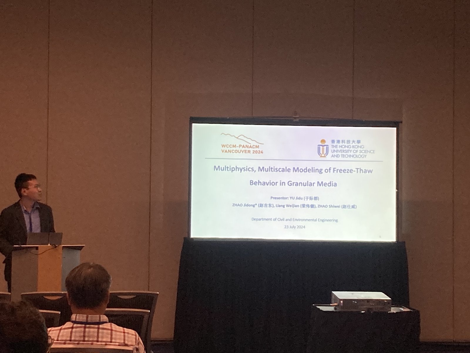 Jidu presenting at WCCM-PANACM 2024